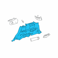 OEM 2007 Ford Freestyle Quarter Trim Panel Diagram - 5F9Z-7431012-AAA