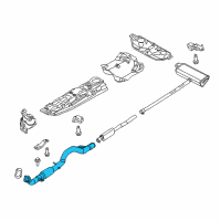 OEM 2018 Jeep Compass Front Exhaust Pipe Diagram - 68357479AA