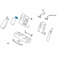 OEM 2022 Nissan Altima Cup Holder Assembly Diagram - 88741-6CA0A