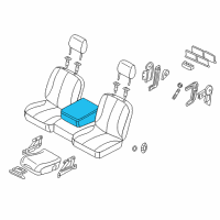 OEM Dodge Ram 2500 Cover-ARMREST Bin Diagram - 1DP461D5AA