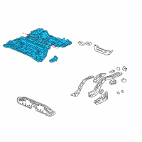 OEM Panel Set, Rear Floor Diagram - 04655-SEP-A01ZZ