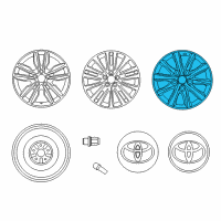 OEM 2017 Toyota Avalon Wheel, Alloy Diagram - 4261A-07020
