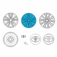 OEM 2016 Toyota Avalon Wheel, Alloy Diagram - 42611-07100