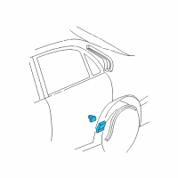 OEM 1999 Acura RL Protector, Right Rear Fender (Firepepper Pearl) Diagram - 75304-SZ3-J01ZU