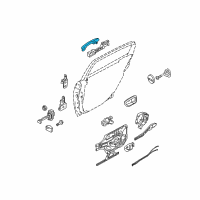 OEM 2009 Kia Amanti Rear Door Outside Handle Assembly, Left Diagram - 836503F001