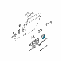 OEM 2005 Kia Amanti Rear Door Latch Assembly, Right Diagram - 814203F000