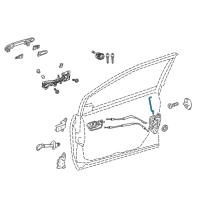 OEM 2022 Toyota Prius Prime Lock Rod Diagram - 69311-47061