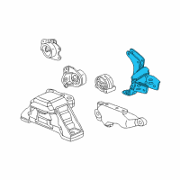 OEM 2004 Saturn Vue Bracket, Trans Rear Mount Diagram - 22685891