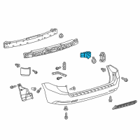 OEM 2014 Toyota Sienna Park Sensor Diagram - 89341-08010-E0