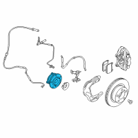 OEM BMW 435i xDrive Wheel Hub With Bearing, Front Diagram - 31-20-6-876-840