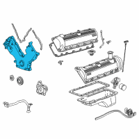 OEM 2002 Lincoln Blackwood Front Cover Diagram - 2L7Z-6019-BA