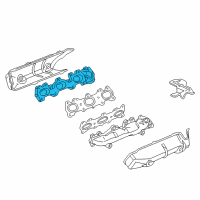 OEM Acura Legend Manifold Assembly, Passenger Side Exhaust Diagram - 18100-P5A-000