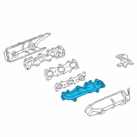 OEM 1999 Acura RL Manifold Assembly, Driver Side Exhaust Diagram - 18110-P5A-000