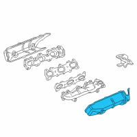 OEM 1999 Acura RL Cover, Driver Side Exhaust. Manifold Diagram - 18130-P5A-000