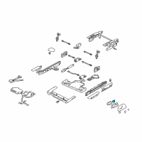 OEM 2004 Cadillac DeVille Switch Asm-Driver Seat Lumbar Control *Gray Diagram - 25710667