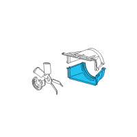 OEM 1996 Chevrolet C2500 Suburban Shroud, Engine Coolant Fan Lower Diagram - 15954697