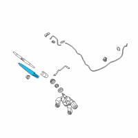 OEM 2011 Kia Sportage Rear Windshield Wiper Arm Diagram - 988111H000