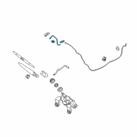 OEM 2010 Hyundai Tucson Hose Assembly-Rear Washer Diagram - 98950-2S110