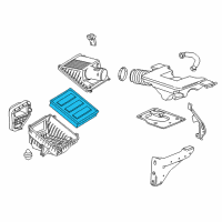 OEM GMC Sierra 2500 HD Air Filter Diagram - 23349854