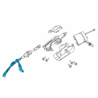 OEM Jeep Grand Cherokee Steering Column Intermediat Shaft Diagram - 68245552AD