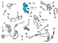 OEM 2022 Ford Mustang Mach-E Upper Hinge Diagram - H6BZ-5822800-A