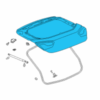 OEM 2018 Chevrolet Cruze Lift Gate Diagram - 39129224