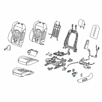 OEM 2020 GMC Acadia Seat Switch Knob Diagram - 26200582