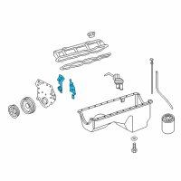 OEM 1991 Ford E-350 Econoline Motor Cover Gasket Diagram - E3TZ-6020-A