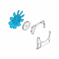 OEM 2004 Ford Explorer Fan Blade Diagram - 4L2Z-8600-AA