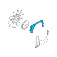 OEM 2007 Ford Explorer Sport Trac Upper Shroud Diagram - 6L2Z-8146-B