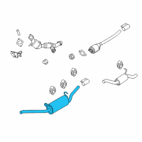 OEM Ford Transit Connect Muffler & Pipe Diagram - 9T1Z-5230-A