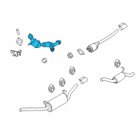 OEM Ford Transit Connect Converter & Pipe Diagram - 9T1Z-5E212-C