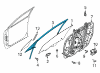 OEM 2022 Kia Sorento Run-Fr Dr WDO Glass Diagram - 82531R5000