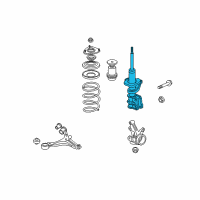 OEM 2004 Honda Civic Shock Absorber Unit, Right Front Diagram - 51605-S5B-A02
