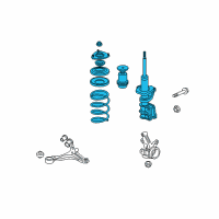 OEM 2003 Honda Civic Shock Absorber Assembly, Right Front Diagram - 51601-S5B-A13