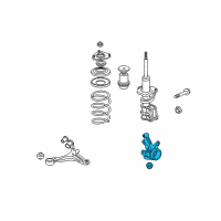 OEM 2004 Honda Civic Knuckle, Left Front (Abs) Diagram - 51215-S5B-J10