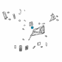 OEM Lexus GX460 Quarter Trim Cup Holder, Right Diagram - 64745-60020-C0
