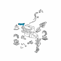 OEM Honda Accord Bracket, Side Engine Mounting Diagram - 50620-SDA-A01