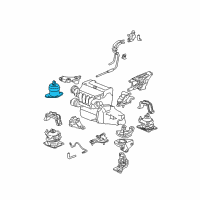 OEM 2003 Honda Accord Rubber Assy., Engine Side Mounting (AT) Diagram - 50820-SDA-A01