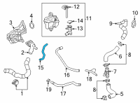 OEM 2022 Toyota Corolla Cross Overflow Hose Diagram - 16261-F2220