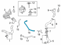 OEM 2022 Toyota Corolla Cross By-Pass Hose Diagram - 16264-F2170