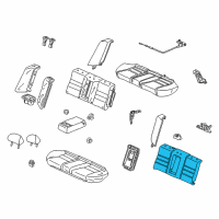 OEM 2008 Honda Accord Pad & Frame, Rear Seat-Back Diagram - 82127-TA0-A71