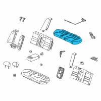 OEM 2010 Honda Accord Pad & Frame, RR. Seat Cushion Diagram - 82137-TA0-A71