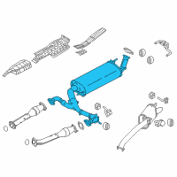OEM 2019 Nissan Armada Exhaust, Main Muffler Assembly Diagram - 20100-5ZM0E