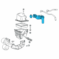 OEM 2016 Dodge Dart Air Cleaner Hose Diagram - 4627136AC