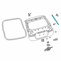 OEM 2016 Lexus CT200h Back Door Stay Assembly, Right Diagram - 68950-76041