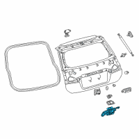 OEM 2013 Lexus CT200h Back Door Lock Assembly Diagram - 69350-47042