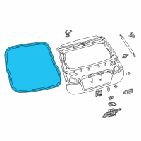 OEM 2016 Lexus CT200h Weatherstrip, Back Door Diagram - 67881-76010