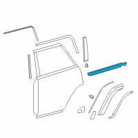 OEM 2022 Toyota 4Runner Belt Molding Diagram - 75721-35021