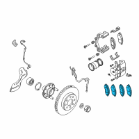 OEM Pontiac G3 Front Pads Diagram - 96475176